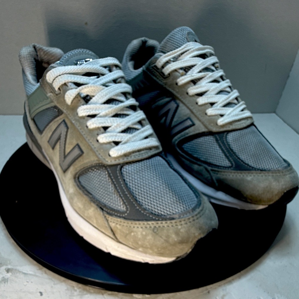 New Balance 990v5 Made in USA Gray/Castlerock Suede Mesh Low Top M990GL5